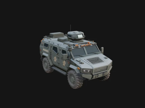 Armored Security Truck Model Design 2 - 3D Print Model 3D Принт Модель
