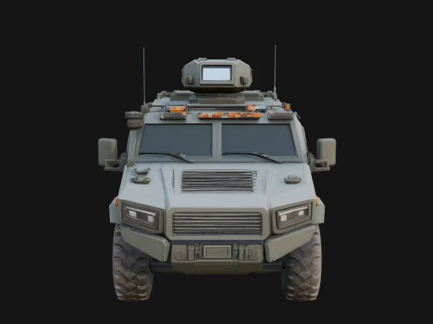 Armored Security Truck Model Design 2 - 3D Print Model 3D Print Model