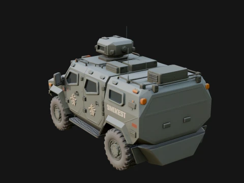 Armored Security Truck Model Design 2 - 3D Print Model 3D Print Model