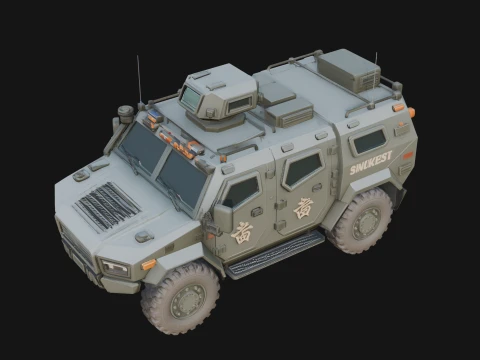Armored Security Truck Model Design 2 - 3D Print Model 3D Print Model