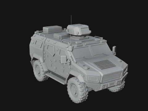 Armored Security Truck Model Design 2 - 3D Print Model 3D Print Model