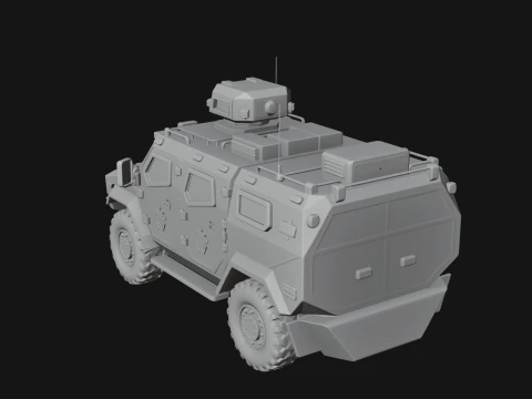 Armored Security Truck Model Design 2 - 3D Print Model 3D Print Model