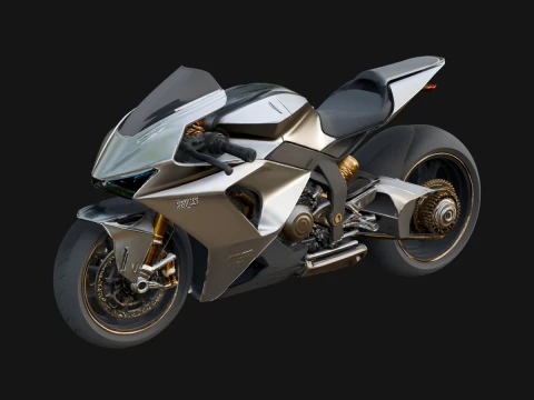 Sport Motorcycle Model Design 1 - 3D Print Model Modelo de impresión 3D