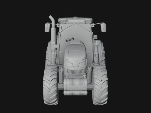 Farm Tractor Model Design 1 - 3D Print Model 3D Print Model