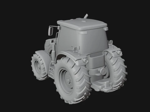 Farm Tractor Model Design 1 - 3D Print Model 3D Print Model
