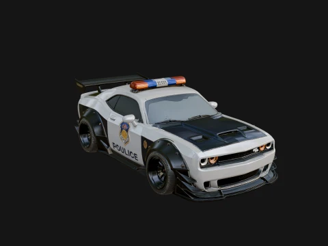 Police Patrol Car Model Design 1 - 3D Print Model 3D Принт Модель