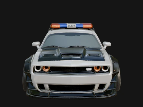 Police Patrol Car Model Design 1 - 3D Print Model 3D Print Model