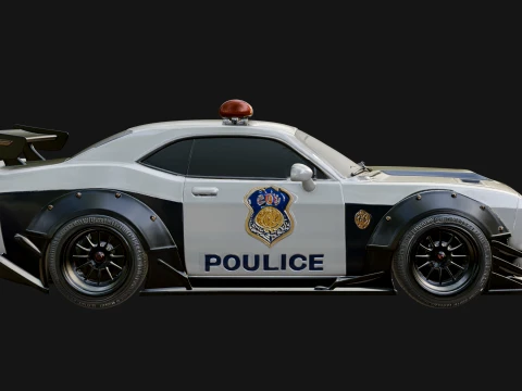 Police Patrol Car Model Design 1 - 3D Print Model 3D Print Model