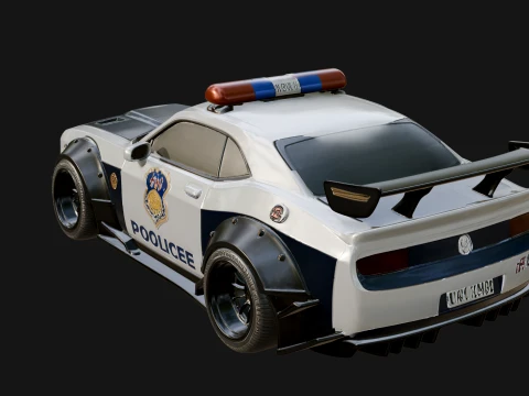 Police Patrol Car Model Design 1 - 3D Print Model 3D Print Model