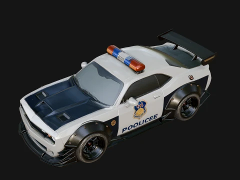 Police Patrol Car Model Design 1 - 3D Print Model 3D Print Model