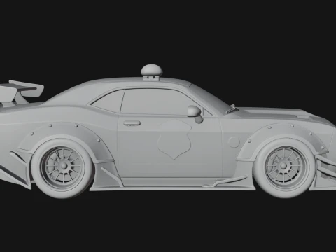 Police Patrol Car Model Design 1 - 3D Print Model 3D Print Model