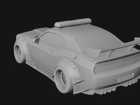 Police Patrol Car Model Design 1 - 3D Print Model 3D Print Model