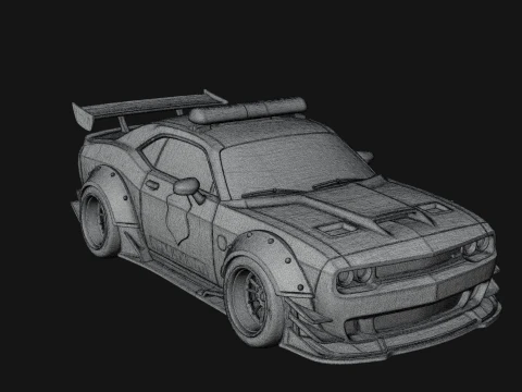 Police Patrol Car Model Design 1 - 3D Print Model 3D Print Model