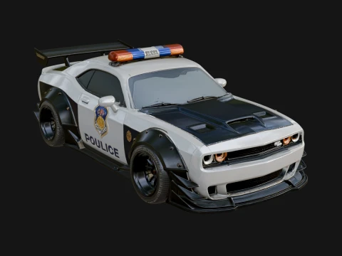 Police Patrol Car Model Design 1 - 3D Print Model 3D Print Model