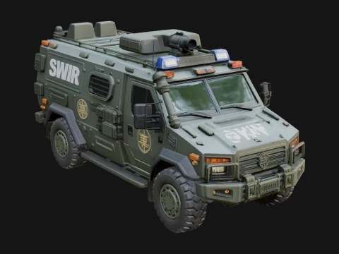 Armored Security Truck Model Design 3 - 3D Print Model 3D Принт Модель
