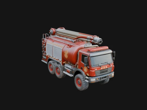 Fire Engine Model Design 2 - 3D Print Model 3D Принт Модель