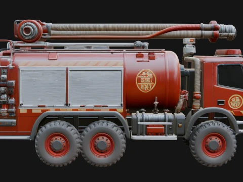 Fire Engine Model Design 2 - 3D Print Model 3D Print Model