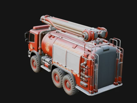 Fire Engine Model Design 2 - 3D Print Model 3D Print Model