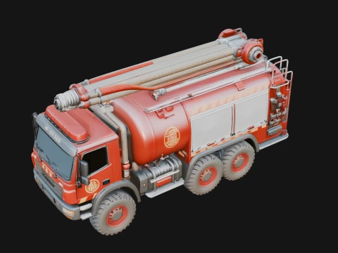 Fire Engine Model Design 2 - 3D Print Model 3D Print Model