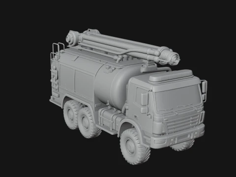 Fire Engine Model Design 2 - 3D Print Model 3D Print Model
