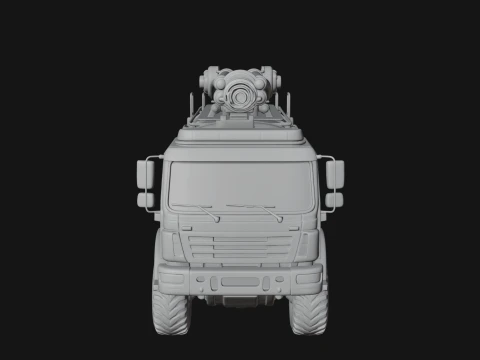 Fire Engine Model Design 2 - 3D Print Model 3D Print Model