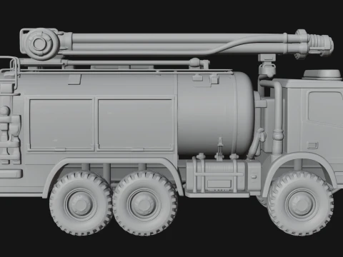 Fire Engine Model Design 2 - 3D Print Model 3D Print Model