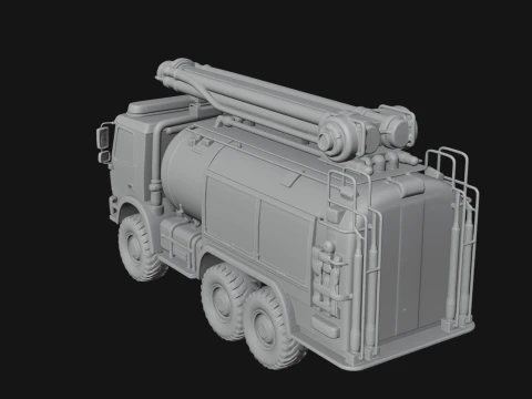 Fire Engine Model Design 2 - 3D Print Model 3D Print Model