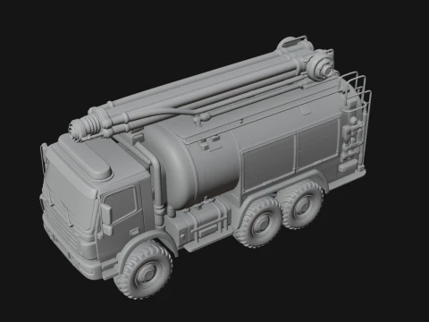 Fire Engine Model Design 2 - 3D Print Model 3D Print Model