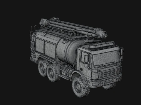 Fire Engine Model Design 2 - 3D Print Model 3D Print Model