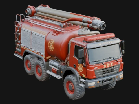 Fire Engine Model Design 2 - 3D Print Model 3D Print Model