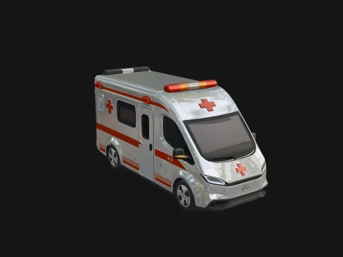 Ambulance Van Model Design 2 - 3D Print Model 3D Принт Модель