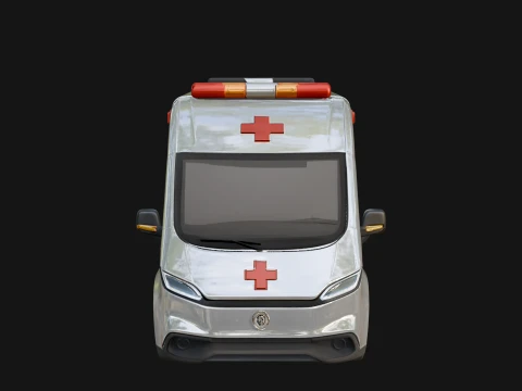 Ambulance Van Model Design 2 - 3D Print Model 3D Print Model