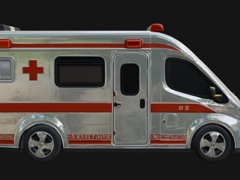 Ambulance Van Model Design 2 - 3D Print Model 3D Print Model