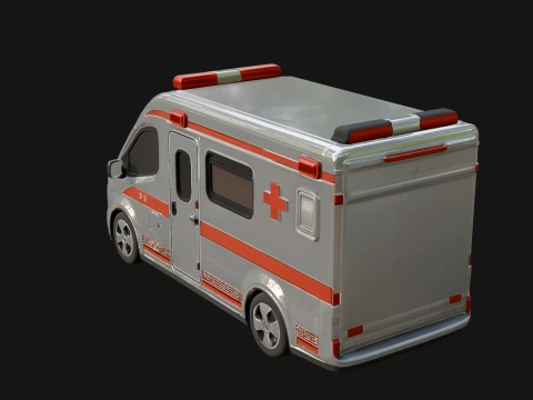 Ambulance Van Model Design 2 - 3D Print Model 3D Print Model