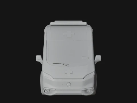 Ambulance Van Model Design 2 - 3D Print Model 3D Print Model