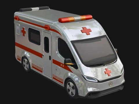 Ambulance Van Model Design 2 - 3D Print Model 3D Print Model