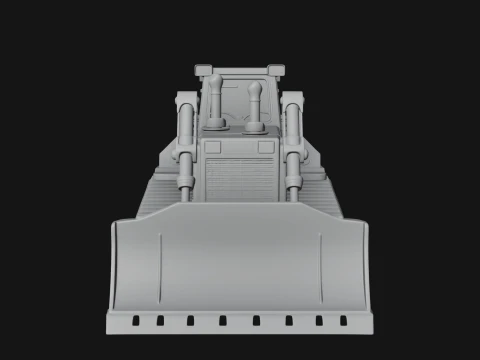 Crawler Bulldozer Model Design 2 - 3D Print Model 3D Print Model