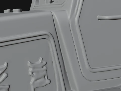 Crawler Bulldozer Model Design 2 - 3D Print Model 3D Print Model