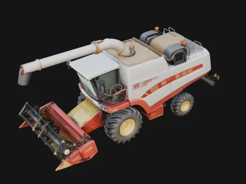 Combine Harvester Model Design 2 - 3D Print Model 3D Print Model
