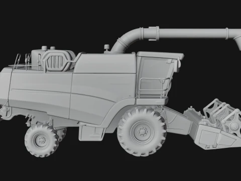 Combine Harvester Model Design 2 - 3D Print Model 3D Print Model