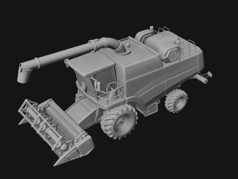 Combine Harvester Model Design 2 - 3D Print Model 3D Print Model