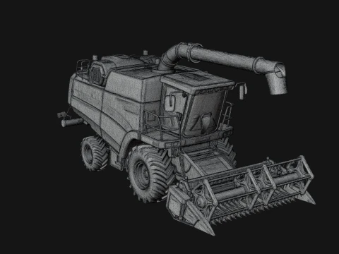 Combine Harvester Model Design 2 - 3D Print Model 3D Print Model
