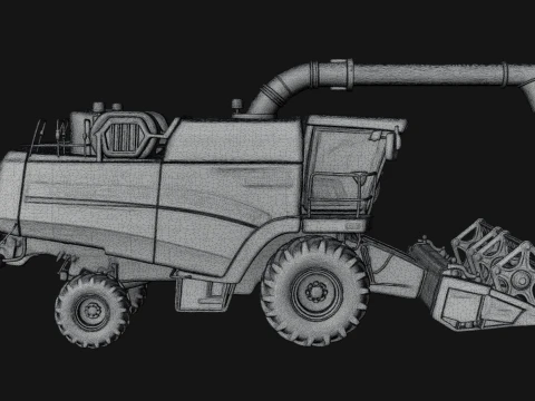 Combine Harvester Model Design 2 - 3D Print Model 3D Print Model
