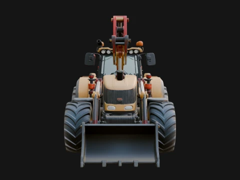 Backhoe Loader Model Design 1 - 3D Print Model 3D Print Model