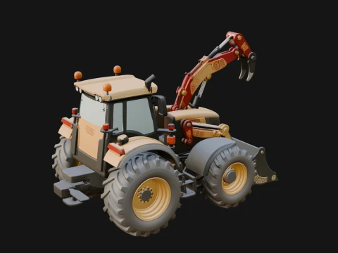Backhoe Loader Model Design 1 - 3D Print Model 3D Print Model