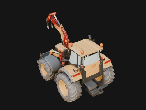 Backhoe Loader Model Design 1 - 3D Print Model 3D Print Model