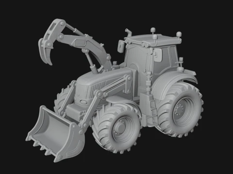 Backhoe Loader Model Design 1 - 3D Print Model 3D Print Model