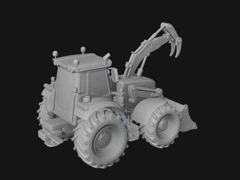 Backhoe Loader Model Design 1 - 3D Print Model 3D Print Model