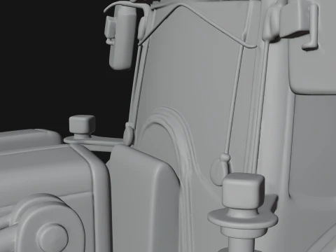 Backhoe Loader Model Design 1 - 3D Print Model 3D Print Model