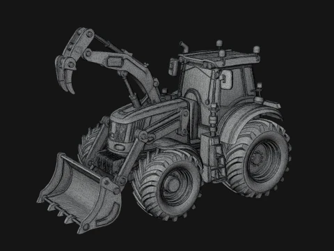Backhoe Loader Model Design 1 - 3D Print Model 3D Print Model